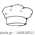 Hand drawn chef hat doodle illustration isolated on white background 140828512