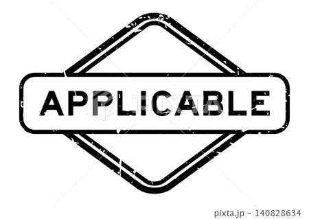 Grunge black applicable word rubber seal stamp on white background 140828634