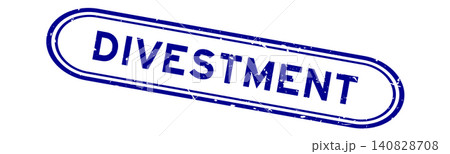 Grunge blue divestment word rubber seal stamp on white background Grunge blue divestment word rubber seal stamp on white background 140828708