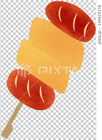 meatball skewer illustration 140829156