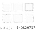 手描き風四角フレームセット　白背景鉛筆 140829737