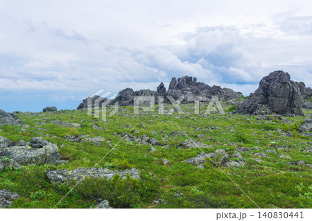 Landscape of the mountains in the Ural Mountains, Russia. Landscape of the mountains in the Ural Mountains, Russia. 140830441