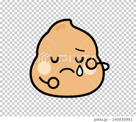 泣いているうんちのキャラクターのイラスト 悲しい うんこ 泣いているうんちのキャラクターのイラスト 悲しい うんこ 140830991