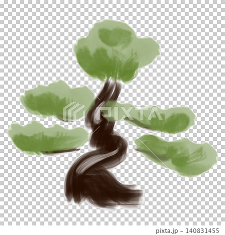Pine tree painted with a brush - Nishiki Pine tree painted with a brush - Nishiki 140831455