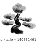 筆で書いた松_墨 140831461