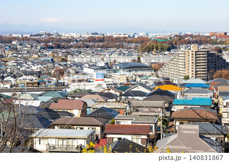 【東京都 日野市】郊外の住宅地の風景 【東京都 日野市】郊外の住宅地の風景 140831867