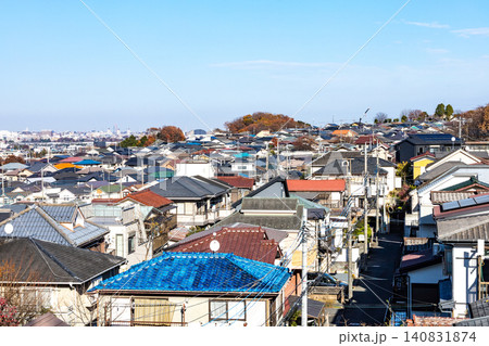 【東京都 日野市】郊外の住宅地の風景 【東京都 日野市】郊外の住宅地の風景 140831874