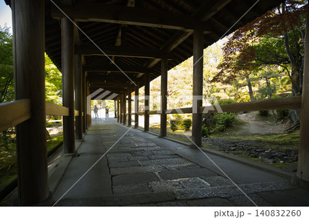 東福寺 開山堂から通天橋に続く静かな廻廊3 東福寺 開山堂から通天橋に続く静かな廻廊3 140832260