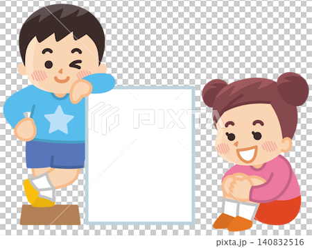 A boy leaning against a whiteboard; a girl sitting cross-legged. A boy leaning against a whiteboard; a girl sitting cross-legged. 140832516