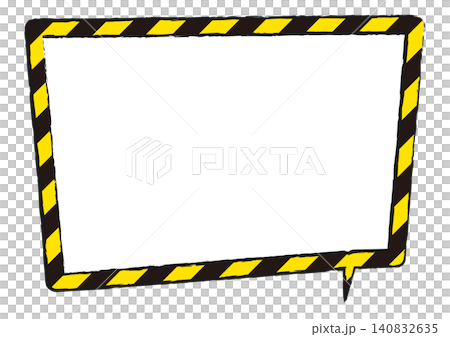 Warning/Caution Image Speech Bubble Illustration Warning/Caution Image Speech Bubble Illustration 140832635