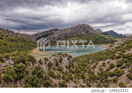 Beautiful mountain lake Panta de Gorg Blau, Mallorca, Spain Beautiful mountain lake Panta de Gorg Blau, Mallorca, Spain 140833531