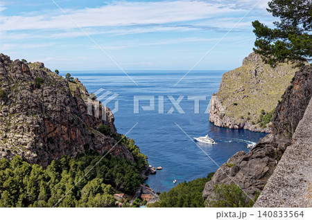 View of Sa Calobra bay in Mallorca View of Sa Calobra bay in Mallorca 140833564