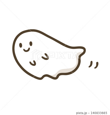 飛んでいるかわいいおばけのハロウィンイラスト 140833665