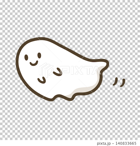 飛んでいるかわいいおばけのハロウィンイラスト 140833665