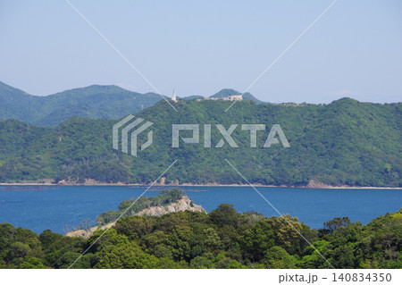 兵庫県南あわじ市　うずまちテラスから若人の広場公園方面を望む 140834350