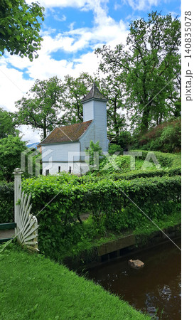 Gamle Bergen Museum, in Sandviken, Norway, an open-air museum with historic wooden houses 140835078