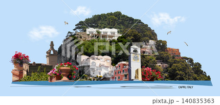 Capri, Italy - Beautiful view on the Island, 140835363