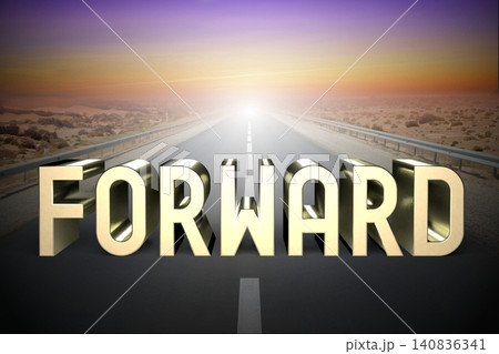 Forward concept, road - 3D rendering Forward concept, road - 3D rendering 140836341