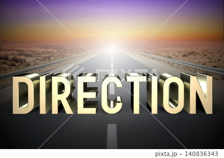 Direction concept, road - 3D rendering Direction concept, road - 3D rendering 140836343