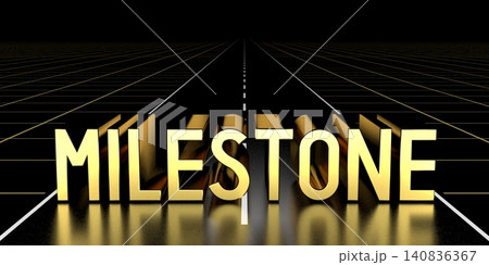 Milestone concept, road - 3D rendering Milestone concept, road - 3D rendering 140836367