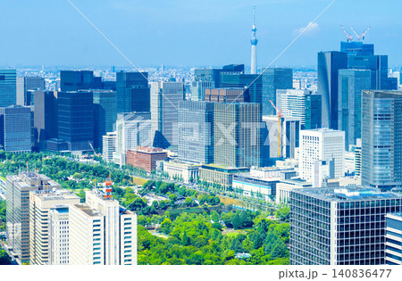 東京都市風景・丸の内方面を望む 140836477