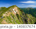 谷川岳の夏景色・トマの耳から見るオキの耳|日本百名山 谷川岳の夏景色・トマの耳から見るオキの耳|日本百名山 140837674