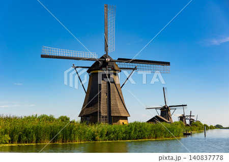 System of ancient windmills ar Kinderdijk, Netherlands System of ancient windmills ar Kinderdijk, Netherlands 140837778