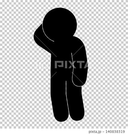 困る人のピクトグラム 困る人のピクトグラム 140838319