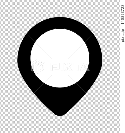 Simple, monochrome black map pin icon illustration material Simple, monochrome black map pin icon illustration material 140838722