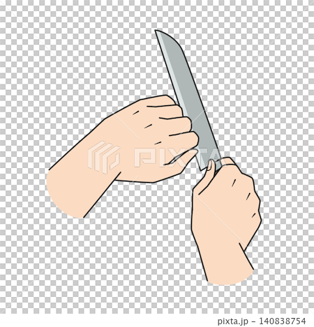 How to hold a kitchen knife How to hold a kitchen knife 140838754