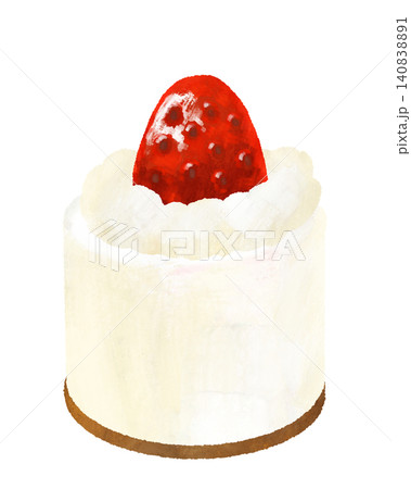 いちごが乗ったショートケーキのイラスト いちごが乗ったショートケーキのイラスト 140838891