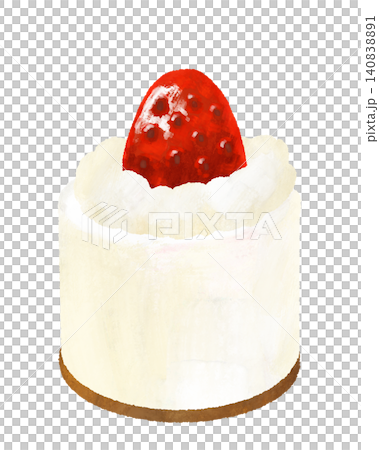 いちごが乗ったショートケーキのイラスト いちごが乗ったショートケーキのイラスト 140838891