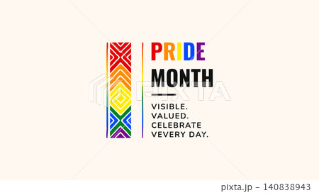 Modern Pride Month Celebration Poster Design 140838943