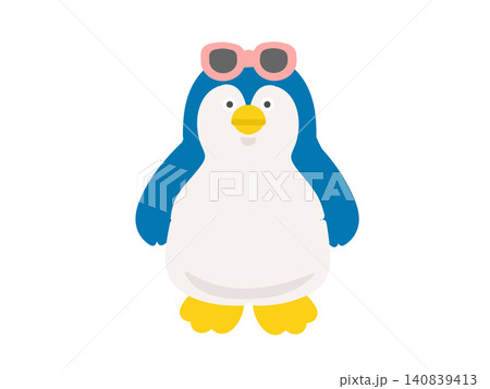 サングラスをかけるペンギンのイラスト 140839413