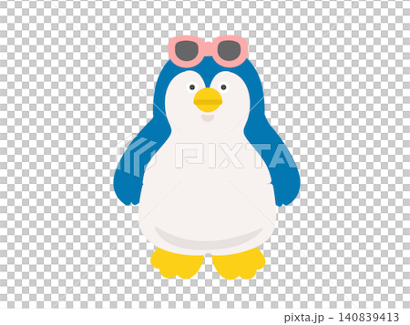 サングラスをかけるペンギンのイラスト 140839413