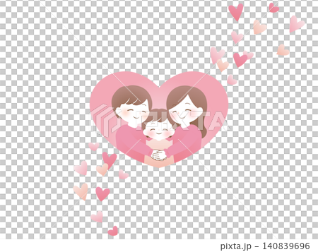 A loving family (heart frame) A loving family (heart frame) 140839696