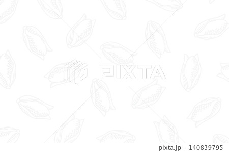 とうもろこしの線画のパターン(ホワイト) とうもろこしの線画のパターン(ホワイト) 140839795