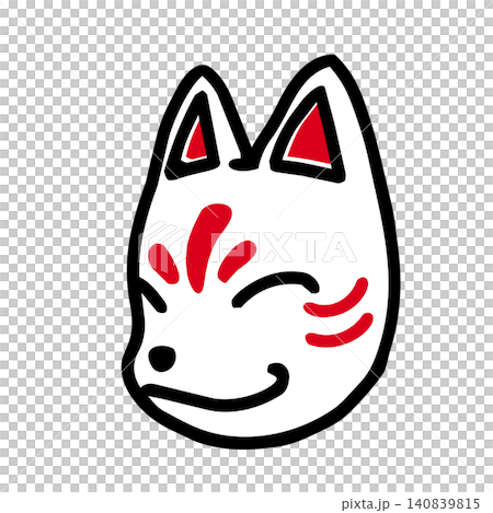 Hand-drawn illustration of a fox mask Hand-drawn illustration of a fox mask 140839815