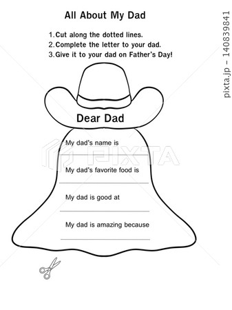 Father Day Craft All About My Dad  Father Day Writing Activity Printable worksheet 140839841