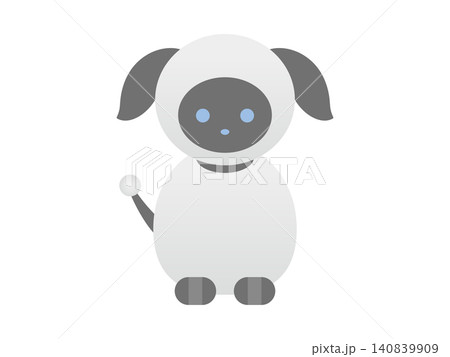 イヌ型ロボットのAIペットイラスト(かわいい・動物・近未来・テクノロジー・ベクター・背景透過) イヌ型ロボットのAIペットイラスト(かわいい・動物・近未来・テクノロジー・ベクター・背景透過) 140839909