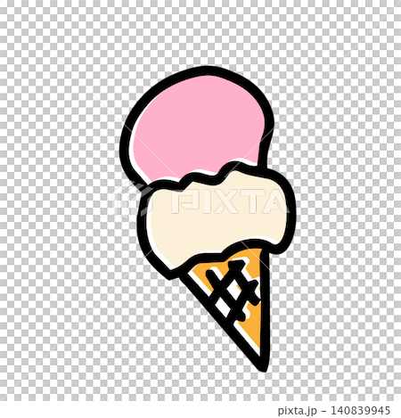 Hand-drawn illustration of ice cream 03 140839945