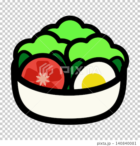 Simple and cute salad icon Simple and cute salad icon 140840081