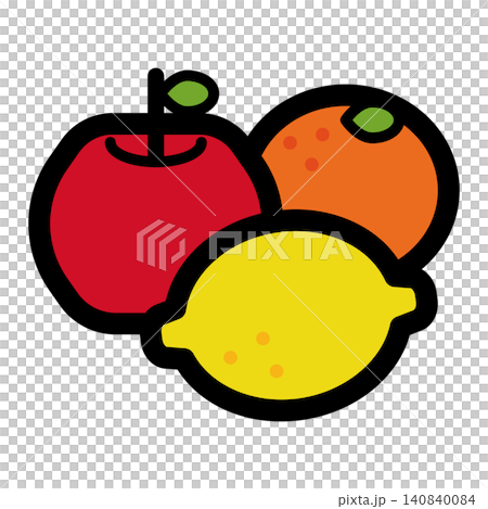 Simple and cute fruit icons Simple and cute fruit icons 140840084