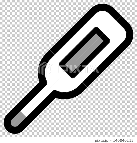 A simple and cute thermometer icon (monochrome) A simple and cute thermometer icon (monochrome) 140840113