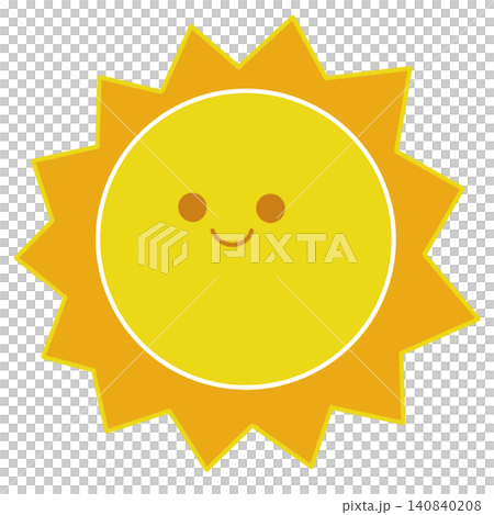 一張可愛太陽的插圖 一張可愛太陽的插圖 140840208
