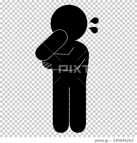 Pictogram of a panicked person (full body) Pictogram of a panicked person (full body) 140840262