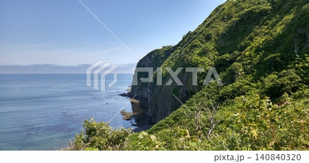 北海道様似町の崖上 北海道様似町の崖上 140840320