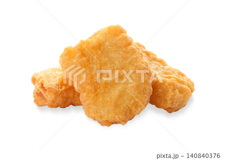 Nuggets arranged artfully with appealing texture and color. Comfort food concept, PNG 140840376
