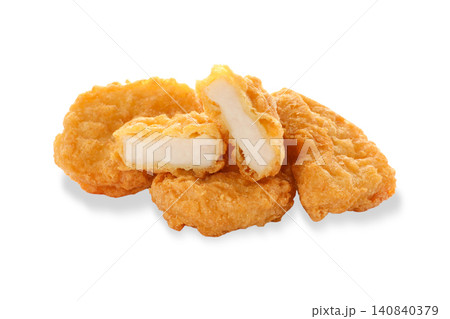 Nuggets are stacked in a tempting arrangement highlighting their crispy texture, PNG Nuggets are stacked in a tempting arrangement highlighting their crispy texture, PNG 140840379