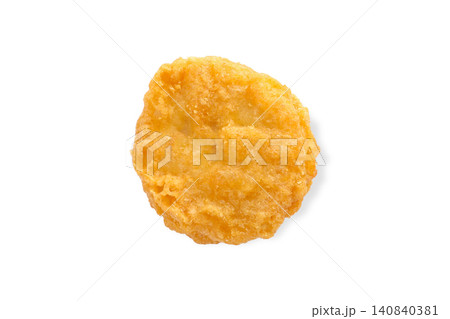 Crispy nugget placed on flat surface highlighting appealing texture. Snacking concept, PNG Crispy nugget placed on flat surface highlighting appealing texture. Snacking concept, PNG 140840381